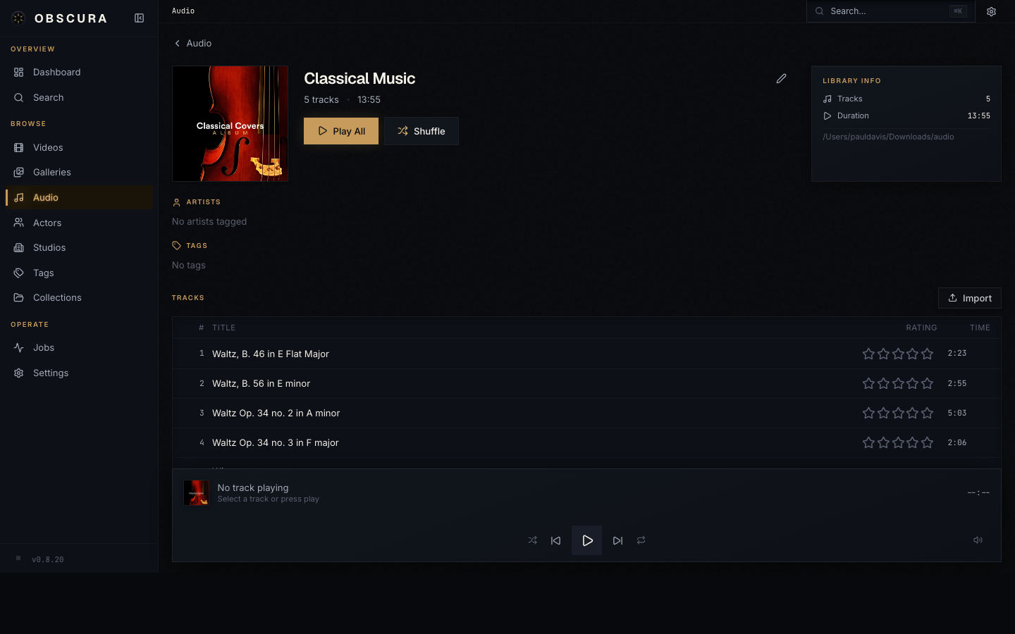 Audio library