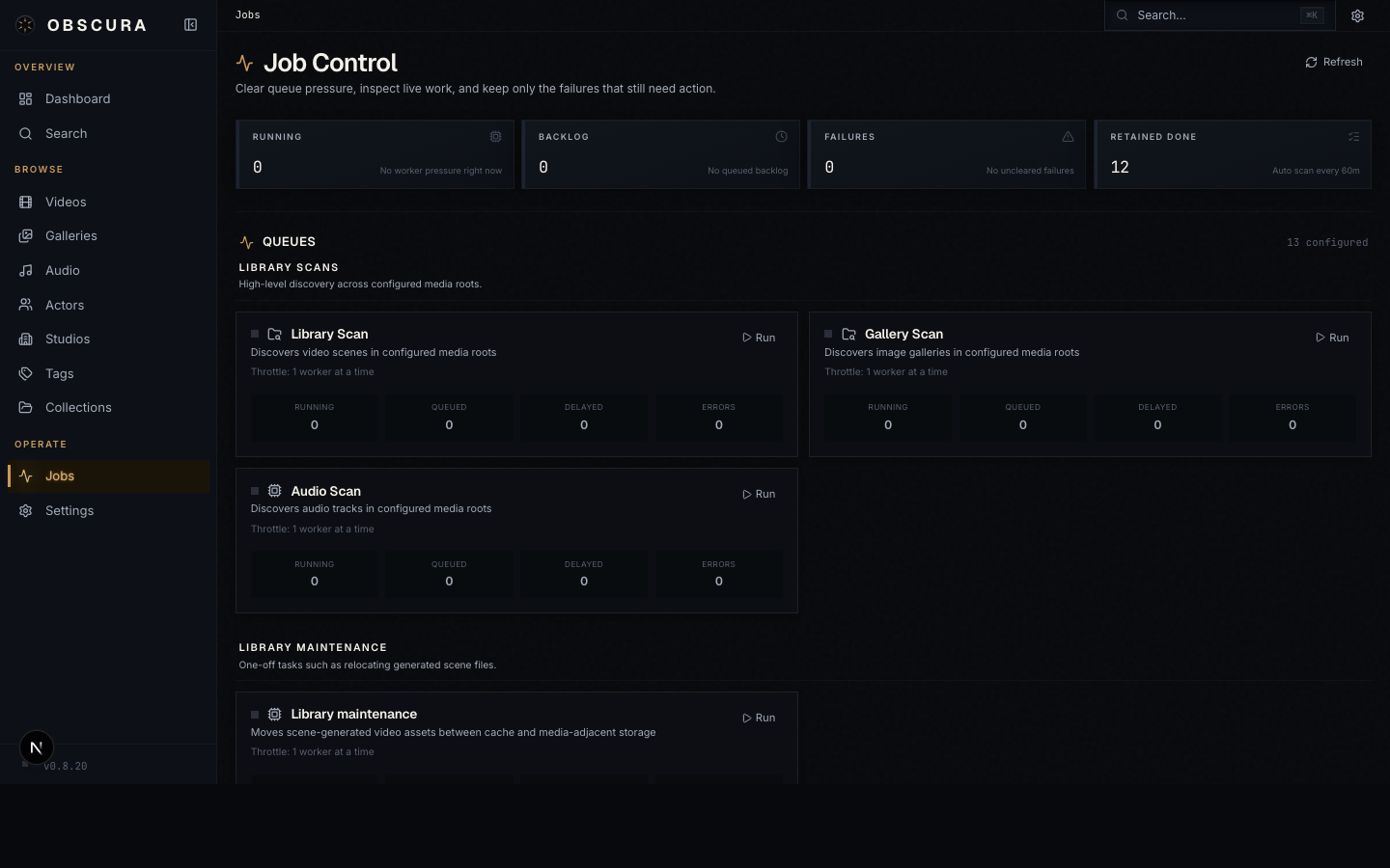 Operations — Jobs dashboard