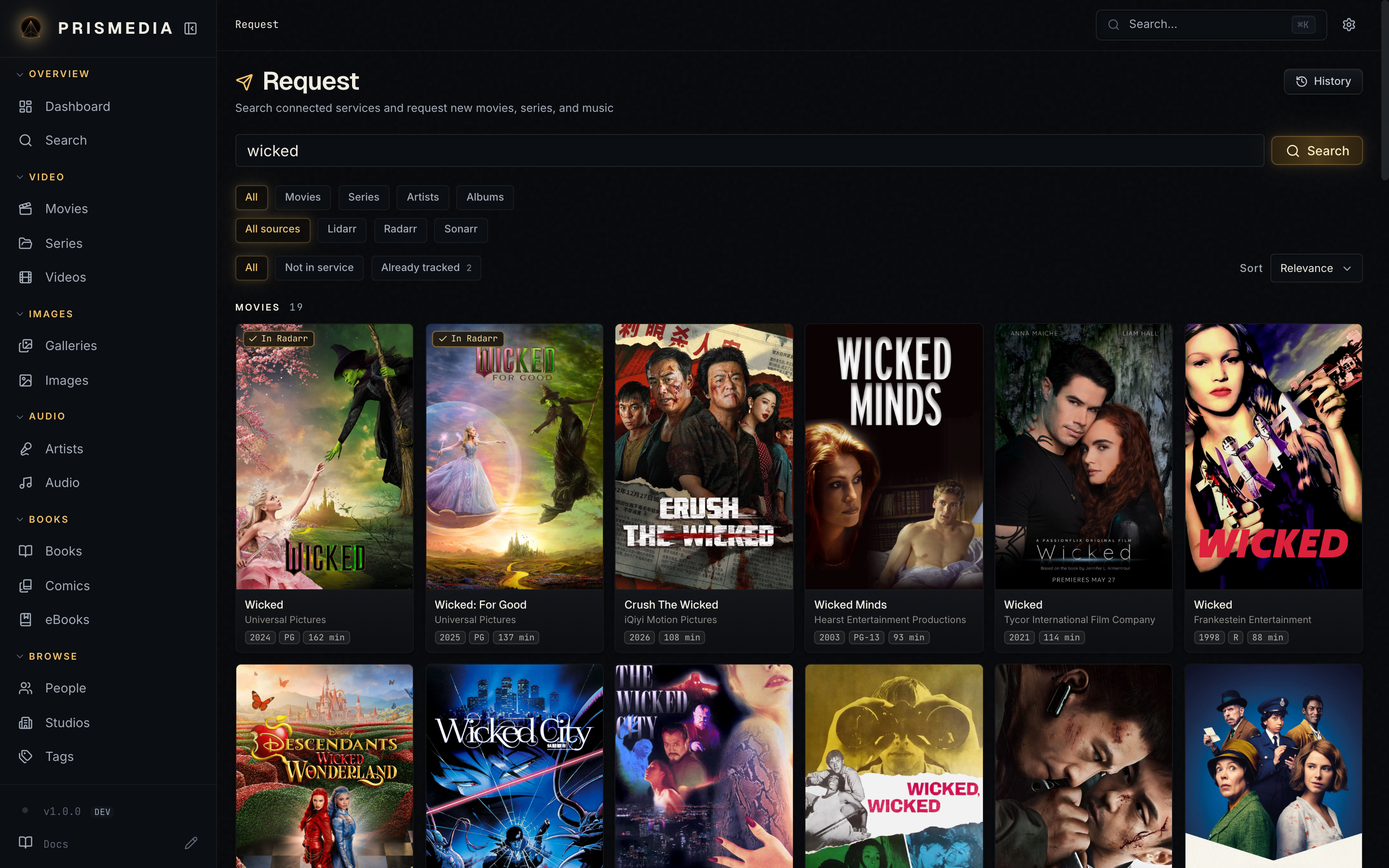 Request search